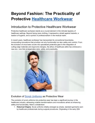 From Scrubs to Style: Fashion Trends in Healthcare Workwear