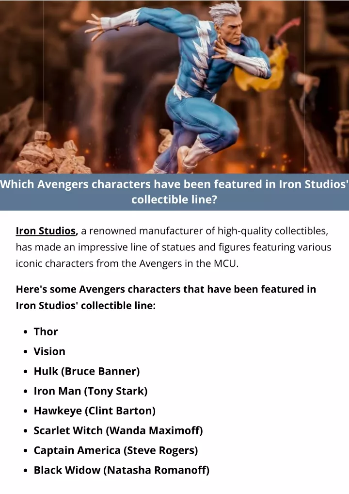 which avengers characters have been featured