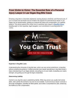 From Victim to Victor The Essential Role of a Personal Injury Lawyer in Las Vegas Dog Bite Cases - www.meeshamoultonlaw.