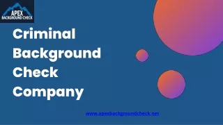 criminal background check company