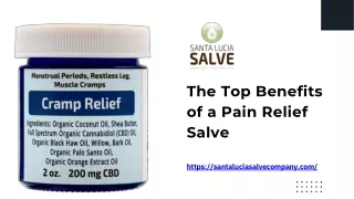 Enhance Your Wellness With Our Pain Relief Salve In Santa Lucia