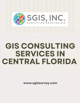 Benefits of GIS Consulting Services in Central Florida