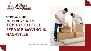 Streamlined Full-Service Moving in Nashville