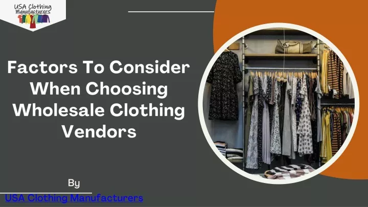 factors to consider when choosing wholesale