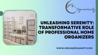 Organize4Sanity: Elevate Your Space with Professional Home Organizers