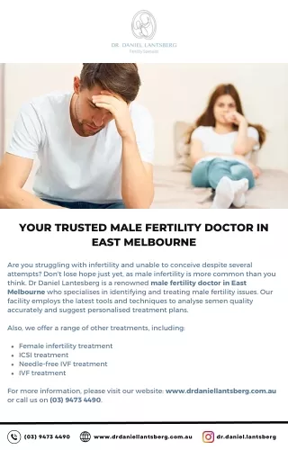 Your Trusted Male Fertility Doctor in East Melbourne