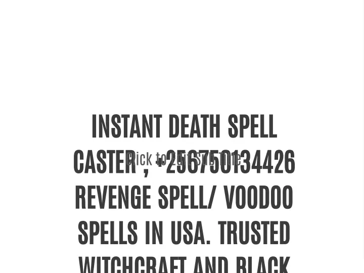 instant death spell caster 256750134426 revenge