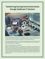 Transforming Nursing Home Environments through Healthcare IT Solutions - slide 1