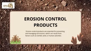 erosion control products