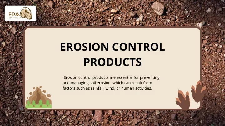 erosion control products