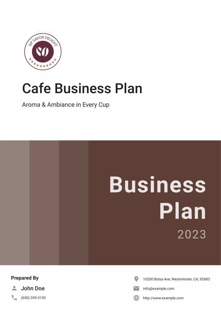 book cafe business plan ppt