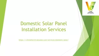 Top Solar Panel Installation Services | V3NM