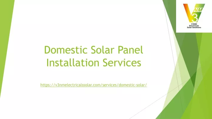 domestic solar panel installation services