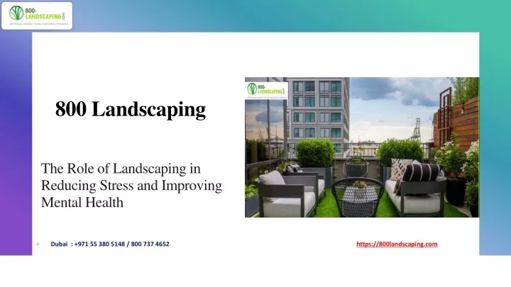 the role of landscaping in reducing stress and improving mental health