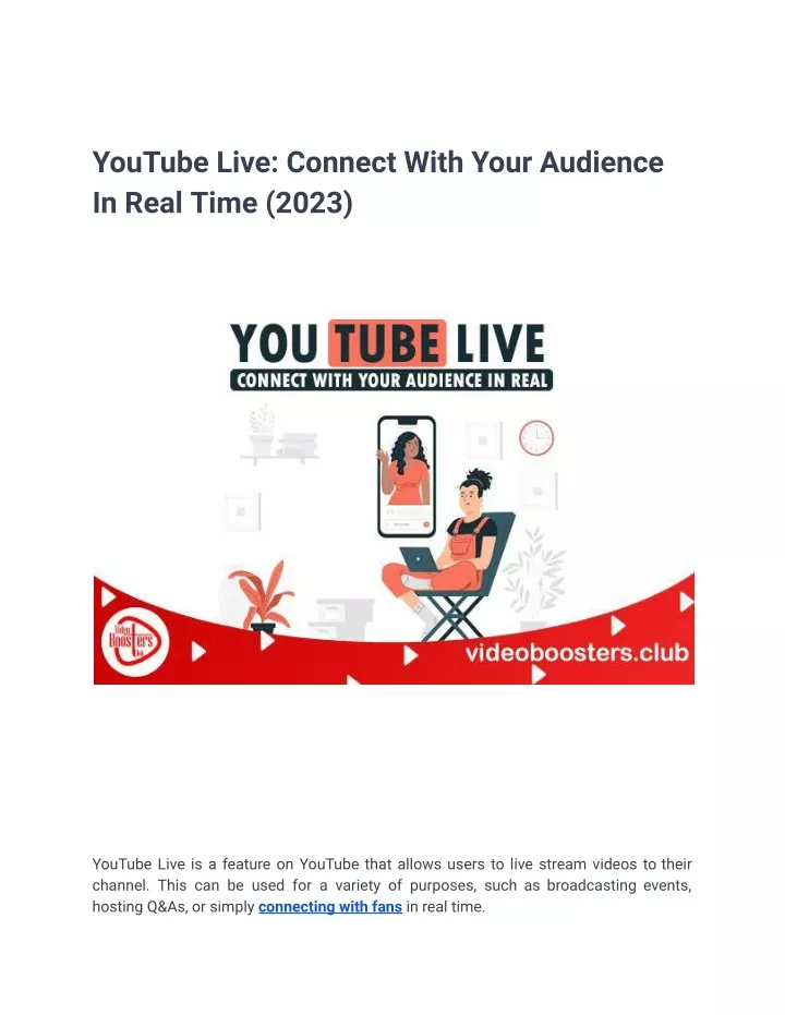 youtube live connect with your audience in real