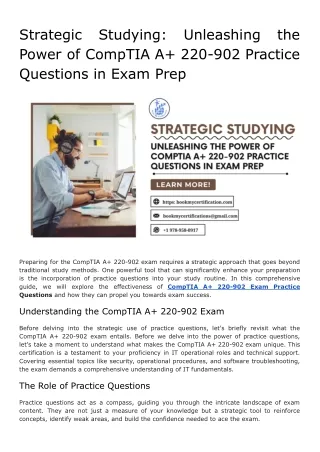 strategic power of comptia a 220 902 practice