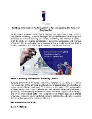 Building Information Modeling (BIM) Revolutionizing the Future of Construction