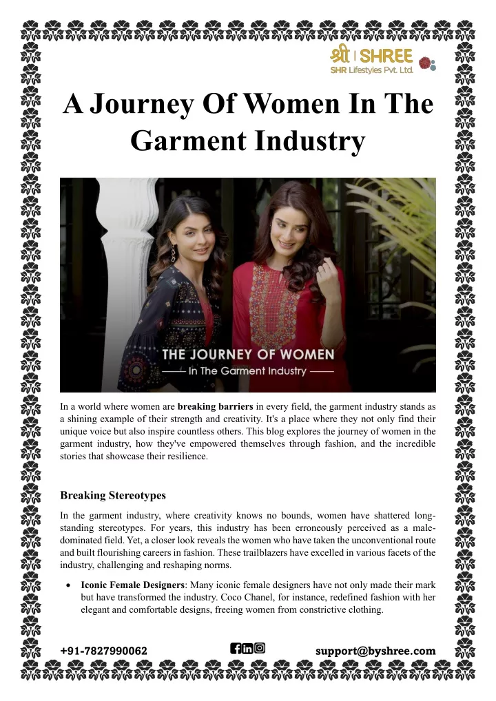 a journey of women in the garment industry