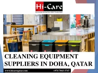 CLEANING EQUIPMENT SUPPLIERS IN DOHA, QATAR pptx