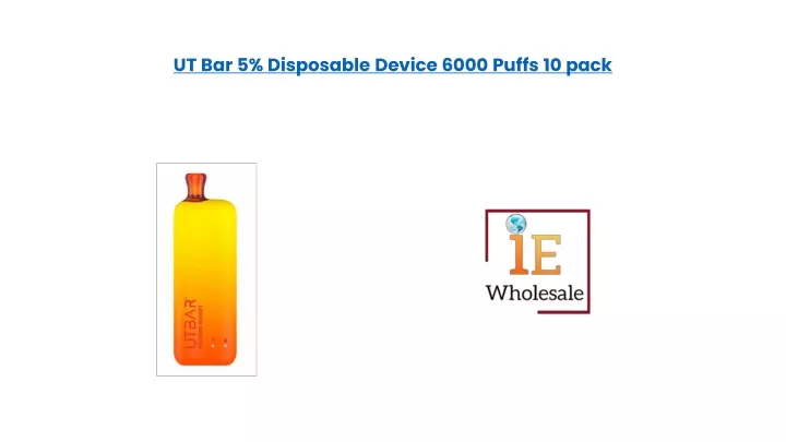 ut bar 5 disposable device 6000 puffs 10 pack
