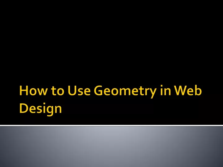 how to use geometry in web design