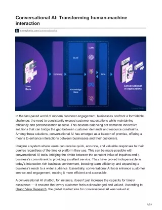 Conversational AI Transforming human-machine interaction