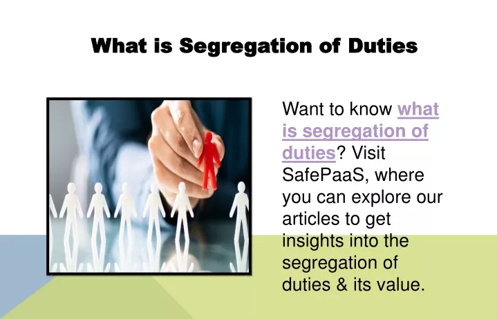 what is segregation of duties