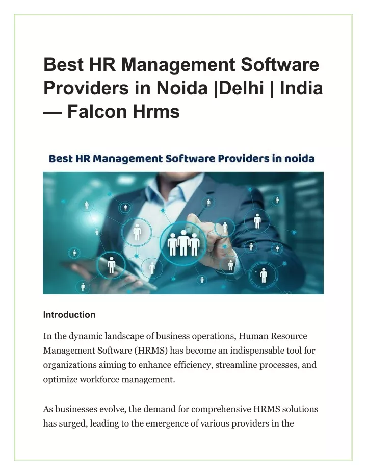 best hr management software providers in noida