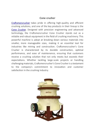 cone crusher