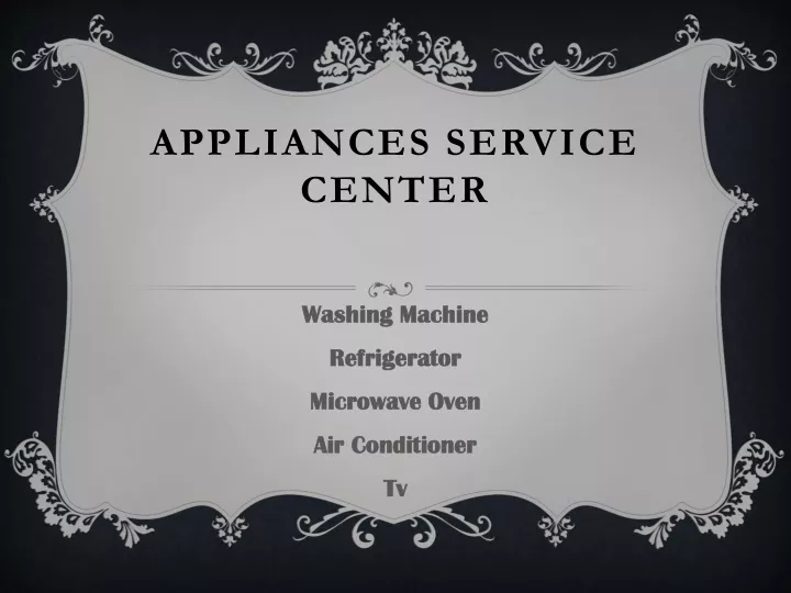 appliances service center