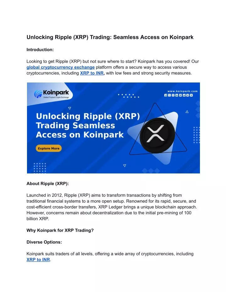 unlocking ripple xrp trading seamless access