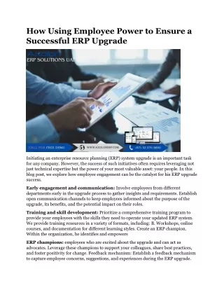 How Using Employee Power to Ensure a Successful ERP Upgrade