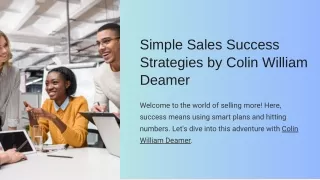 Simple Sales Success Strategies by Colin William Deamer