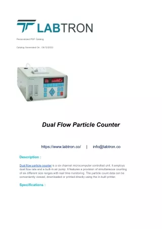 PPT - Dual Flow Airborne Particle Counter PowerPoint Presentation, free ...