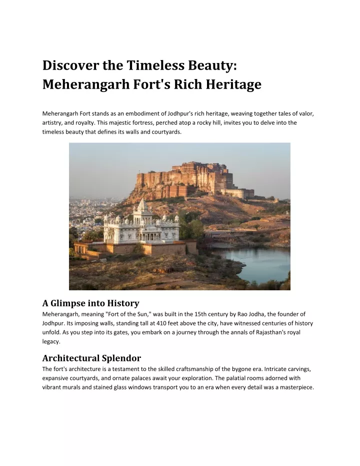 discover the timeless beauty meherangarh fort