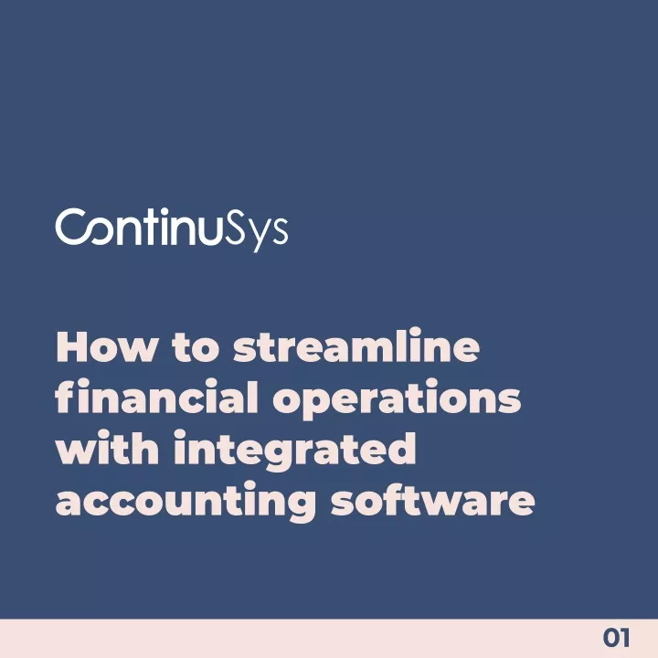 how to streamline financial operations with
