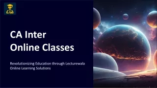 CA Inter Online Classes