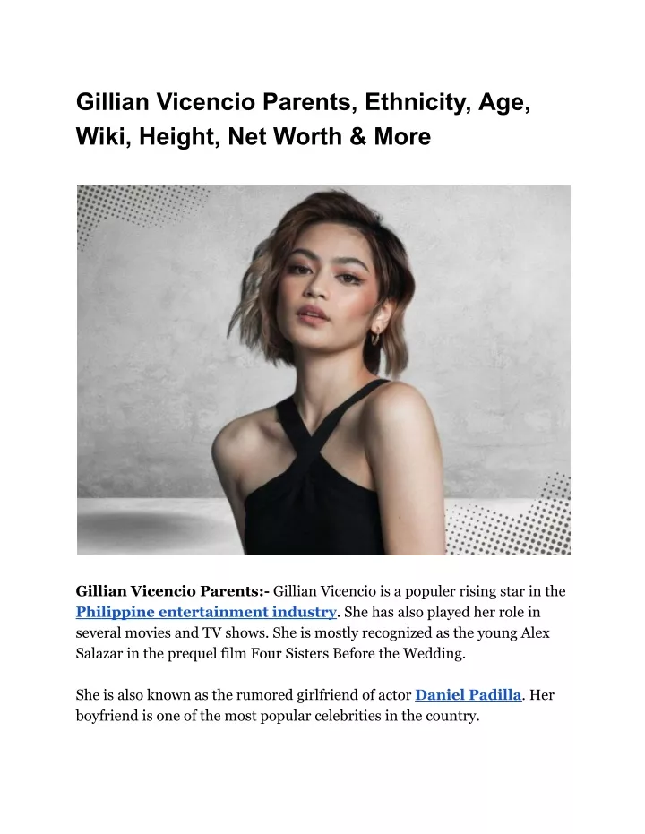 gillian vicencio parents ethnicity age wiki