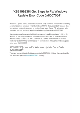 kb9199236 get steps to fix windows update error