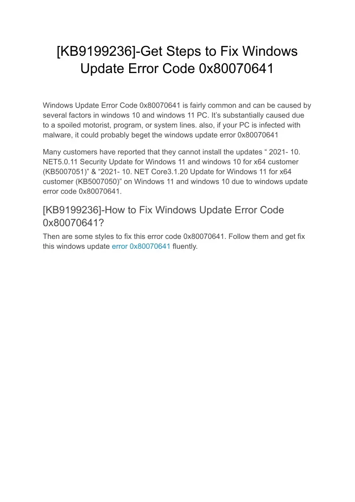 kb9199236 get steps to fix windows update error