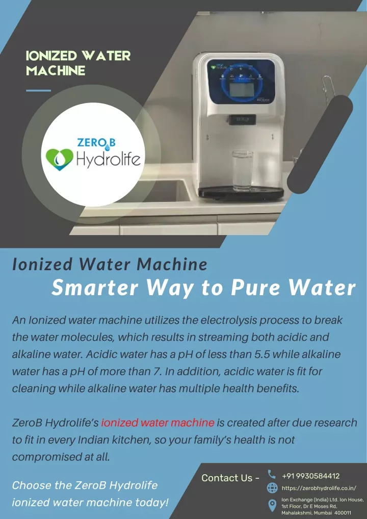 ionized water machine
