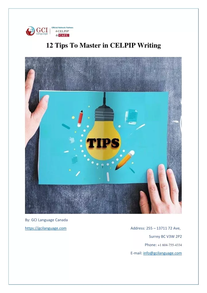 12 tips to master in celpip writing