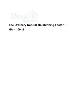 The Ordinary Natural Moisturizing Factor   HA – 100ml
