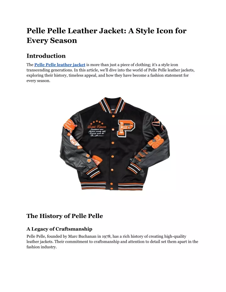 pelle pelle leather jacket a style icon for every