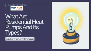 What Are Residential Heat Pumps And Its Types