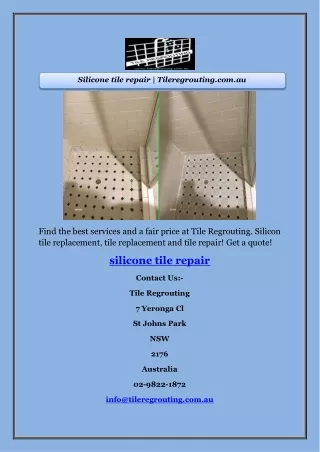 Silicone tile repair | Tileregrouting.com.au