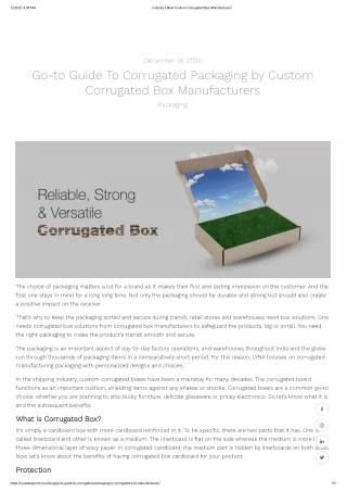 Best Custom Corrugated Box Manufacturers