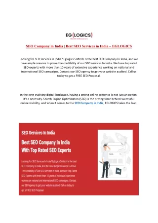 seo company in india best seo services in india