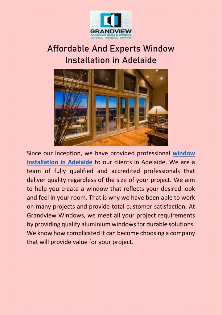 affordable and experts window installation
