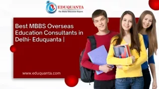 Best MBBS abroad consultants in India  Eduquanta Consultant